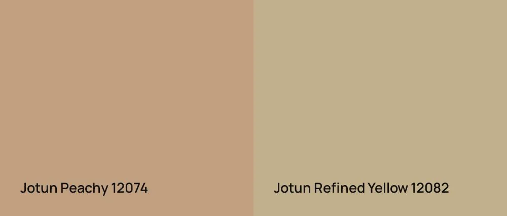 Jotun Peachy 12074 vs Jotun Refined Yellow 12082