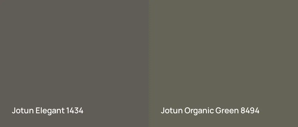 Jotun Elegant 1434 vs Jotun Organic Green 8494