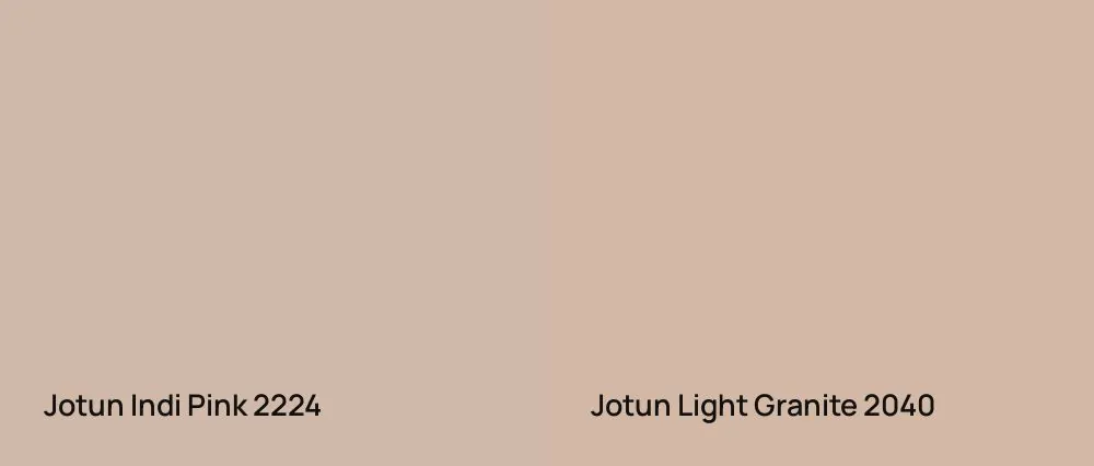 Jotun Indi Pink 2224 vs Jotun Light Granite 2040