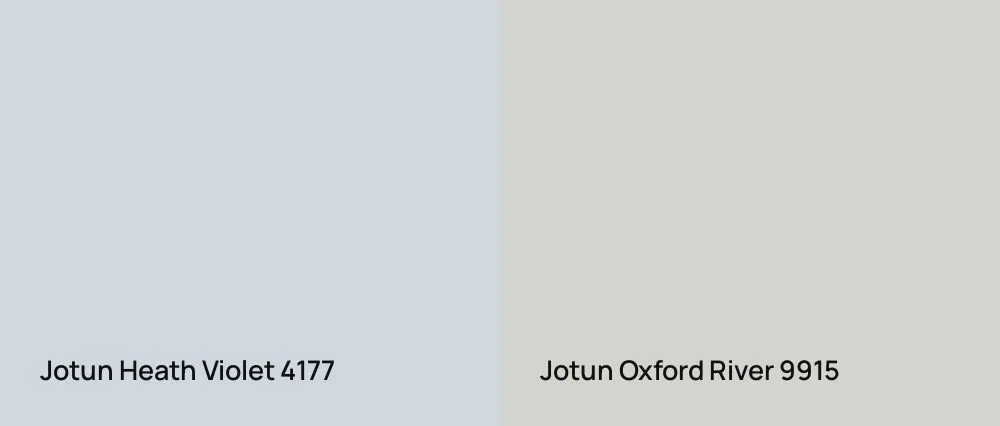 Jotun Heath Violet 4177 vs Jotun Oxford River 9915