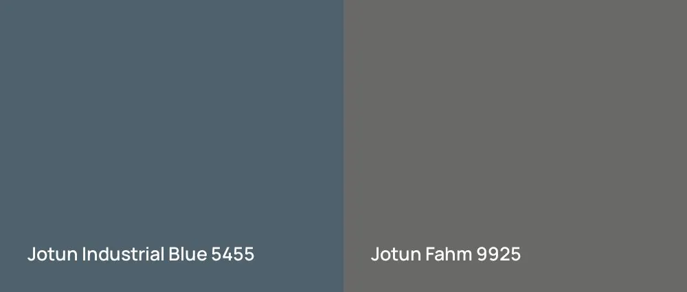 Jotun Industrial Blue 5455 vs Jotun Fahm 9925
