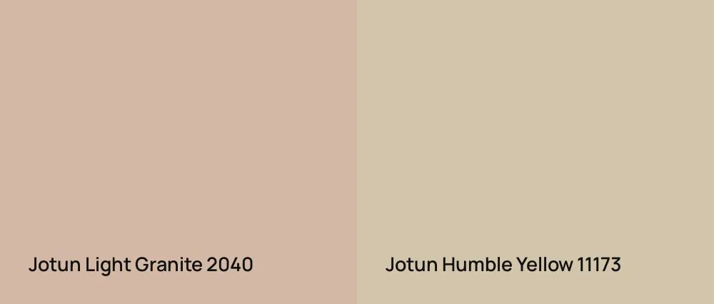 Jotun Light Granite 2040 vs Jotun Humble Yellow 11173