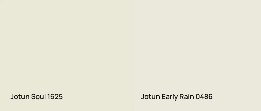 Jotun Soul 1625 vs Jotun Early Rain  0486
