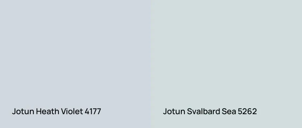 Jotun Heath Violet 4177 vs Jotun Svalbard Sea 5262