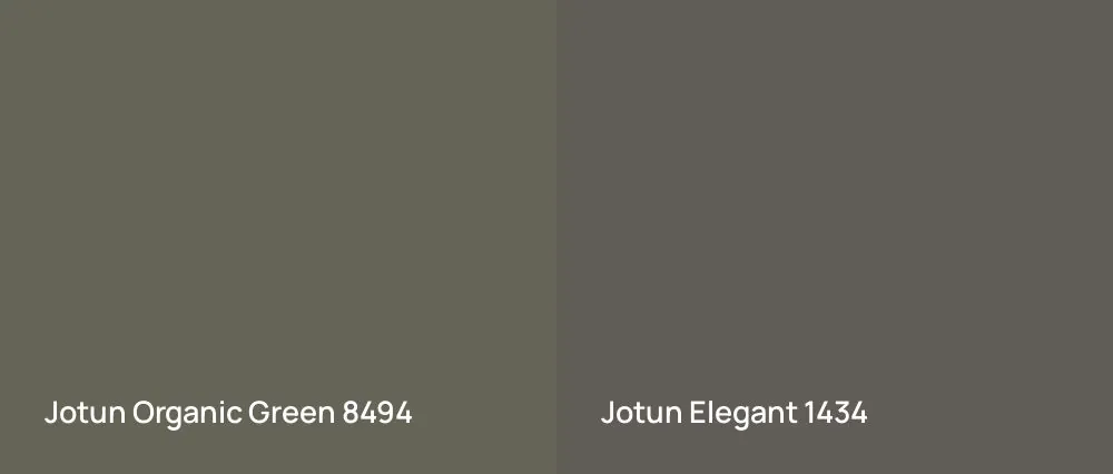 Jotun Organic Green 8494 vs Jotun Elegant 1434