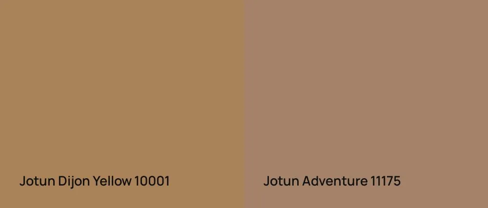 Jotun Dijon Yellow 10001 vs Jotun Adventure 11175