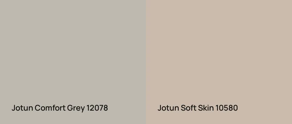 Jotun Comfort Grey 12078 vs Jotun Soft Skin 10580