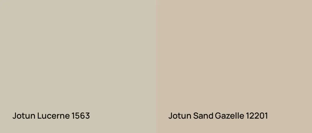 Jotun Lucerne 1563 vs Jotun Sand Gazelle 12201