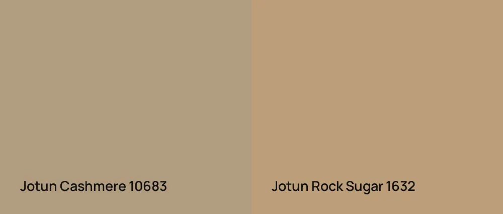 Jotun Cashmere 10683 vs Jotun Rock Sugar 1632