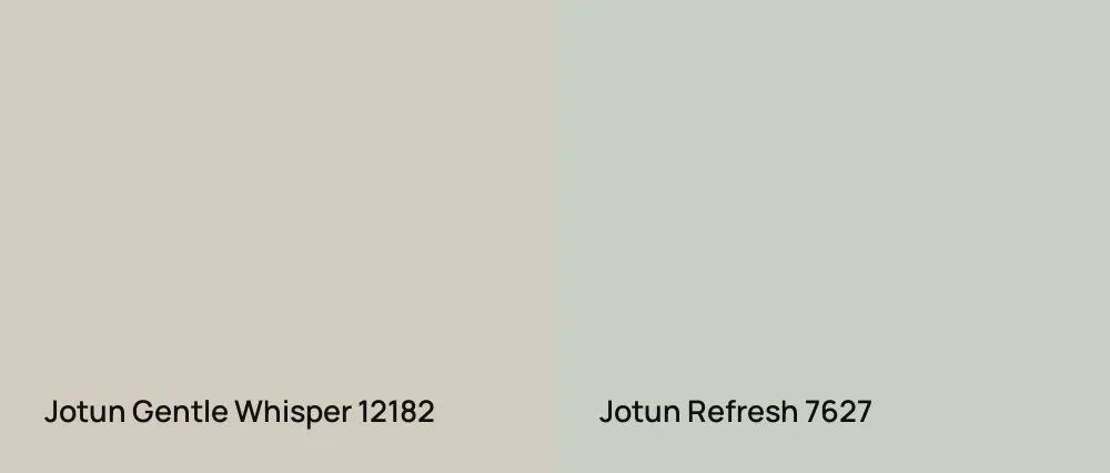 Jotun Gentle Whisper 12182 vs Jotun Refresh 7627