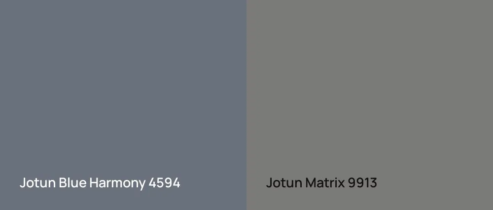 Jotun Blue Harmony 4594 vs Jotun Matrix 9913
