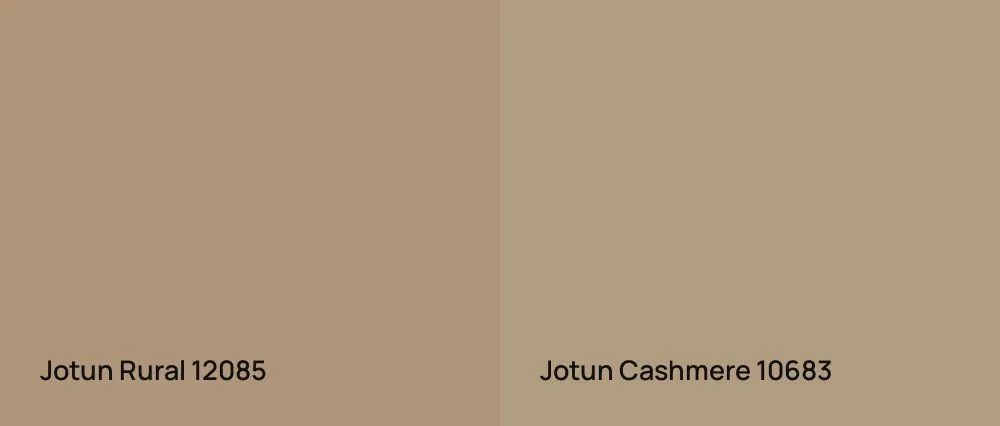 Jotun Rural 12085 vs Jotun Cashmere 10683