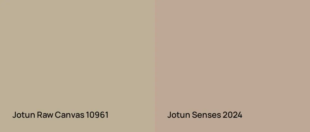 Jotun Raw Canvas 10961 vs Jotun Senses 2024