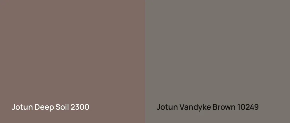 Jotun Deep Soil 2300 vs Jotun Vandyke Brown 10249