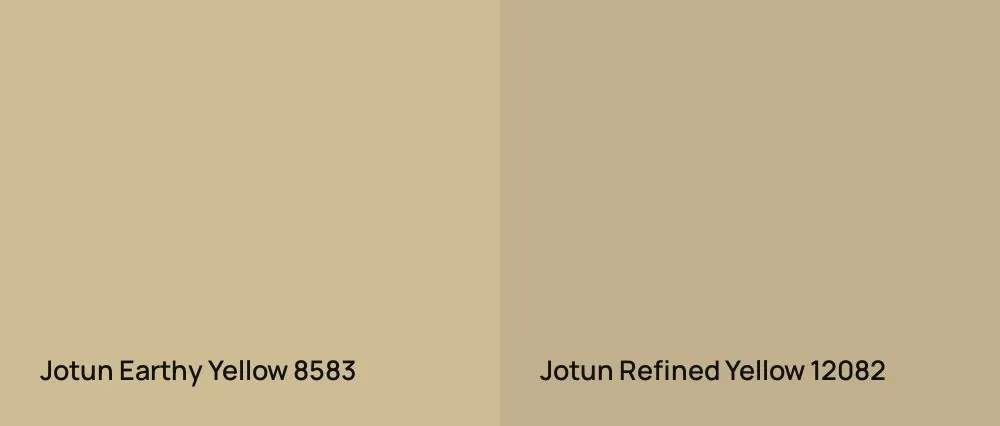 Jotun Earthy Yellow 8583 vs Jotun Refined Yellow 12082