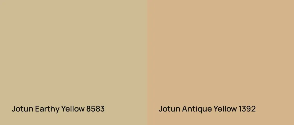 Jotun Earthy Yellow 8583 vs Jotun Antique Yellow 1392