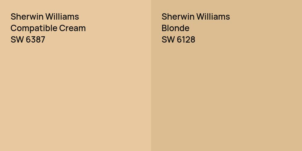 Sherwin Williams Compatible Cream vs. Sherwin Williams Blonde