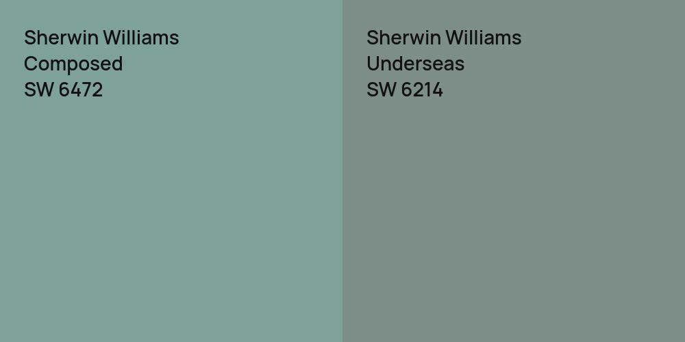 Sherwin Williams Composed vs. Sherwin Williams Underseas