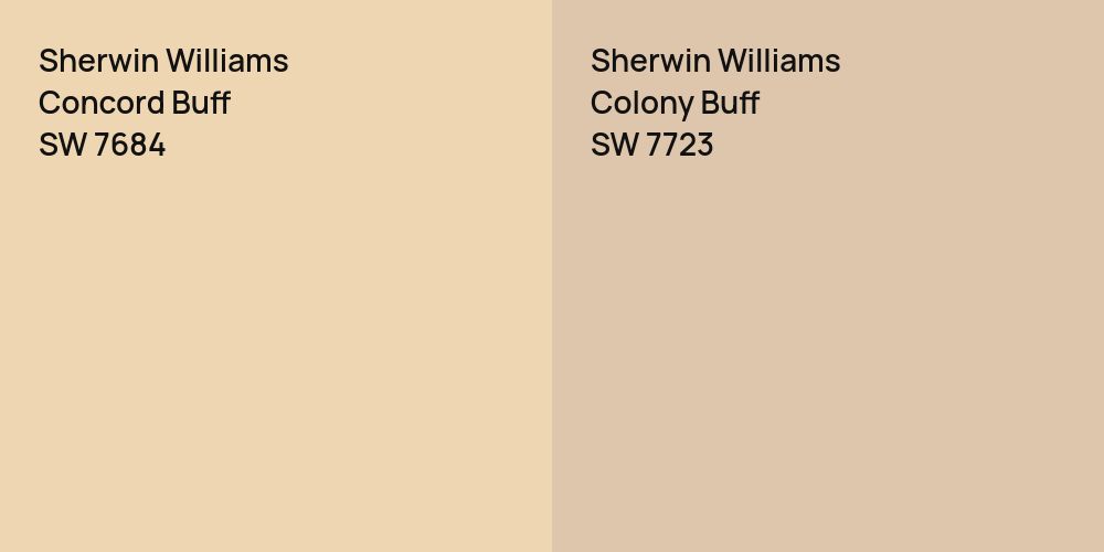 Sherwin Williams Concord Buff vs. Sherwin Williams Colony Buff