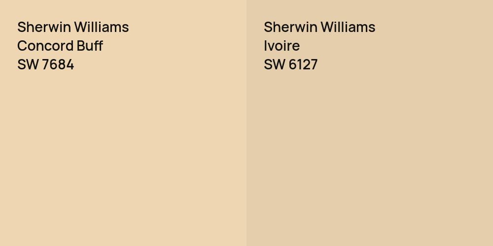 Sherwin Williams Concord Buff vs. Sherwin Williams Ivoire