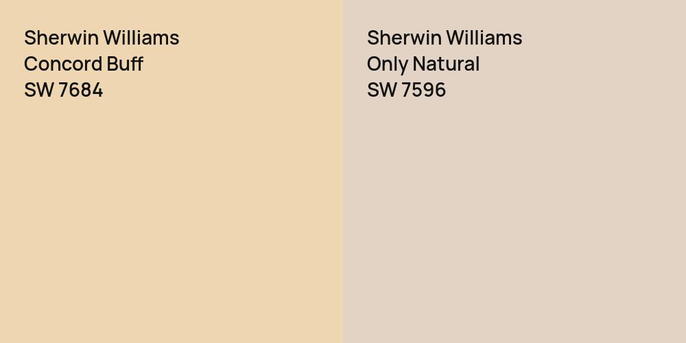 Sherwin Williams Concord Buff vs. Sherwin Williams Only Natural