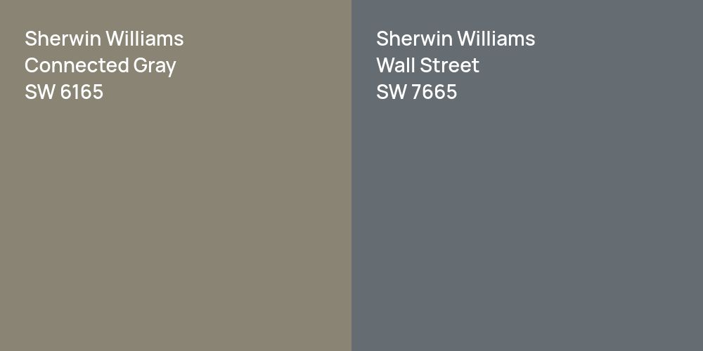 Sherwin Williams Connected Gray vs. Sherwin Williams Wall Street