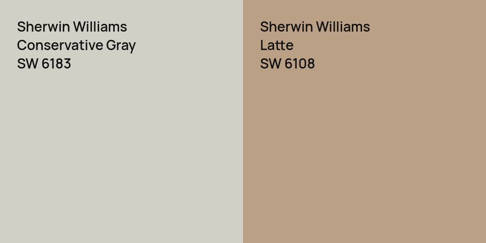 Sherwin Williams Conservative Gray vs. Sherwin Williams Latte