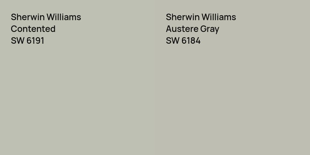 Sherwin Williams Contented vs. Sherwin Williams Austere Gray