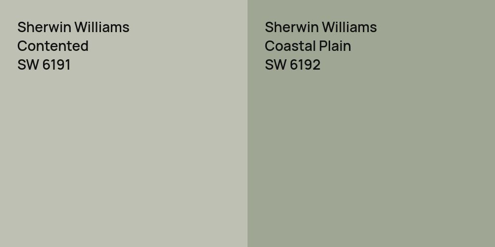 Sherwin Williams Contented vs. Sherwin Williams Coastal Plain