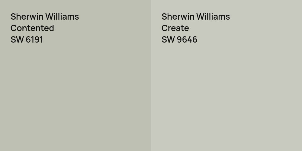 Sherwin Williams Contented vs. Sherwin Williams Create