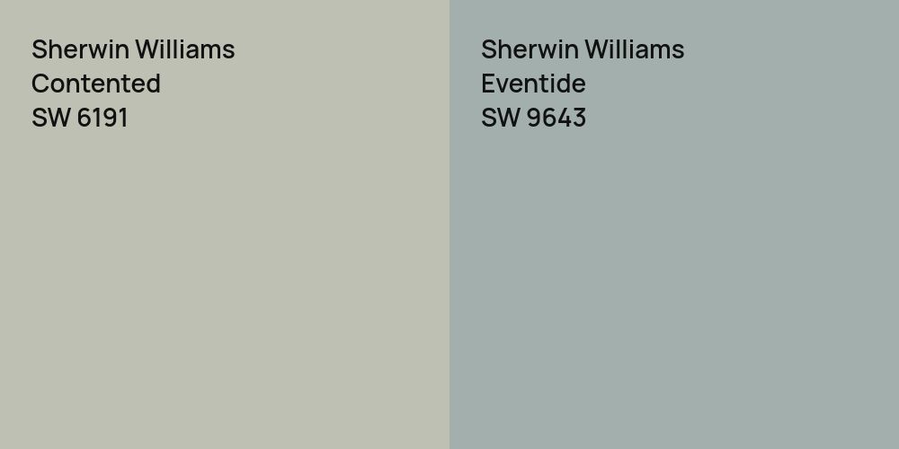 Sherwin Williams Contented vs. Sherwin Williams Eventide