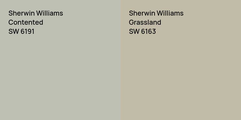 Sherwin Williams Contented vs. Sherwin Williams Grassland