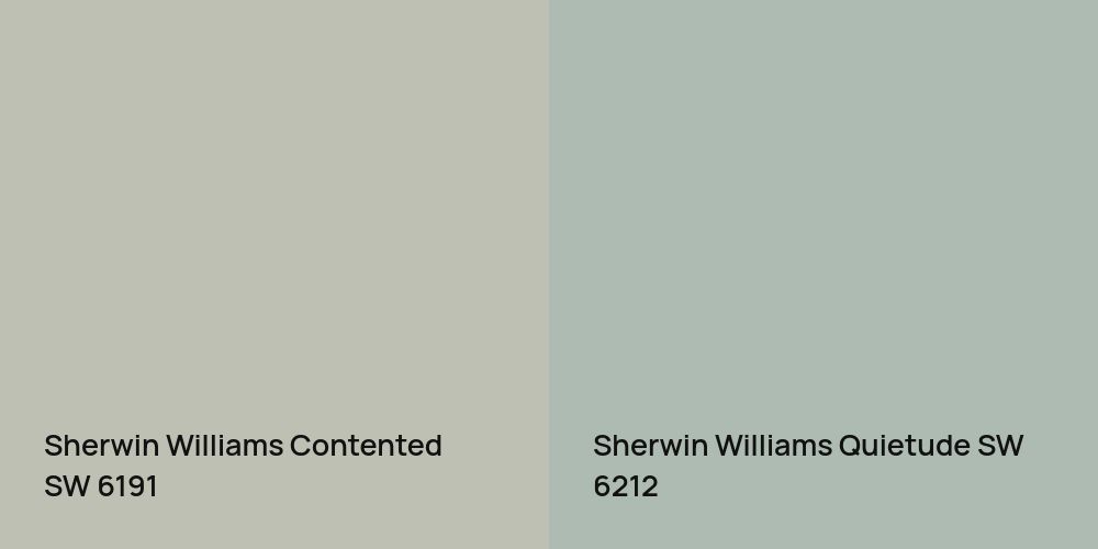 Sherwin Williams Contented vs. Sherwin Williams Quietude