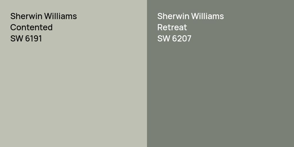 Sherwin Williams Contented vs. Sherwin Williams Retreat