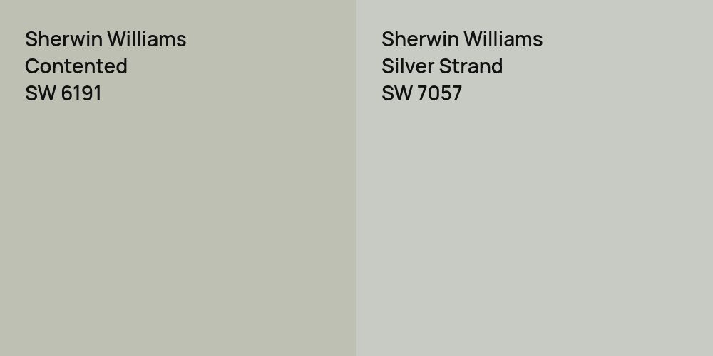 Sherwin Williams Contented vs. Sherwin Williams Silver Strand