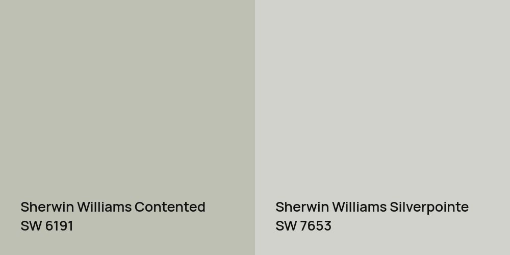 Sherwin Williams Contented vs. Sherwin Williams Silverpointe