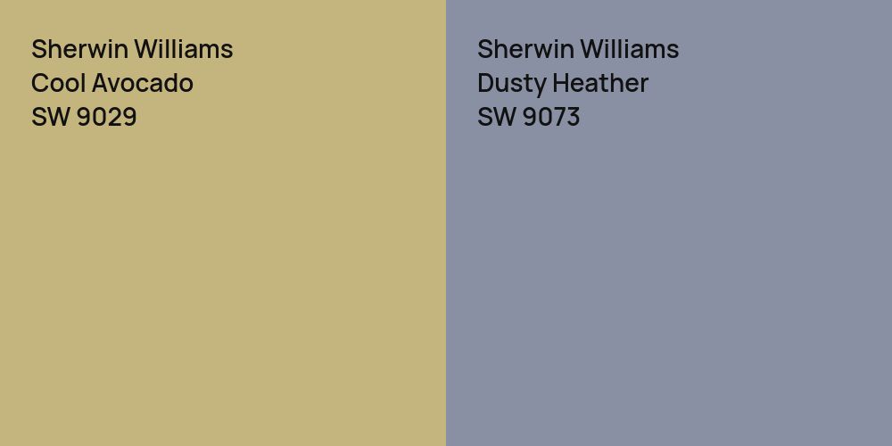 Sherwin Williams Cool Avocado vs. Sherwin Williams Dusty Heather