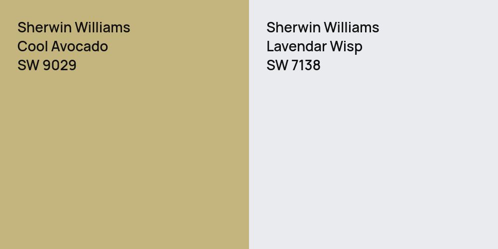 Sherwin Williams Cool Avocado vs. Sherwin Williams Lavendar Wisp