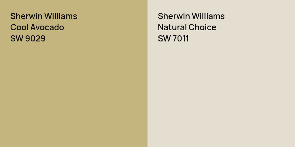 Sherwin Williams Cool Avocado vs. Sherwin Williams Natural Choice