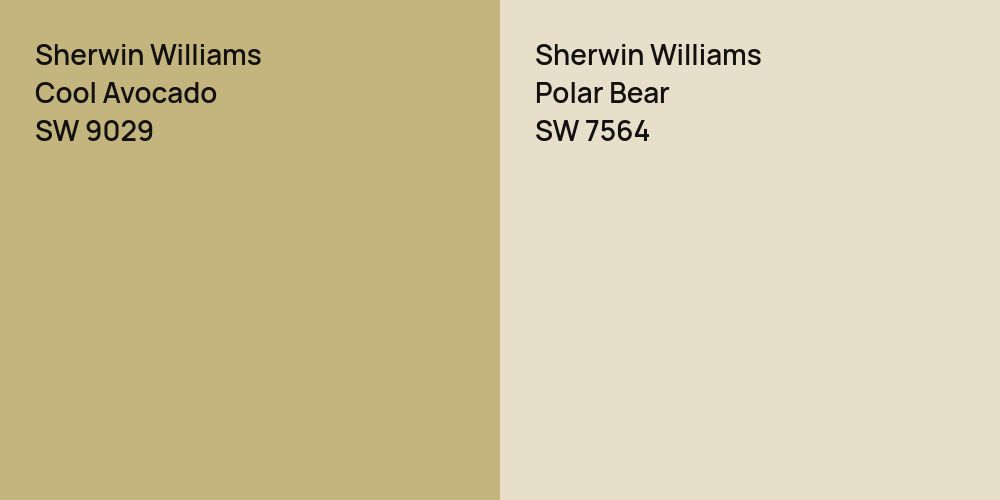 Sherwin Williams Cool Avocado vs. Sherwin Williams Polar Bear