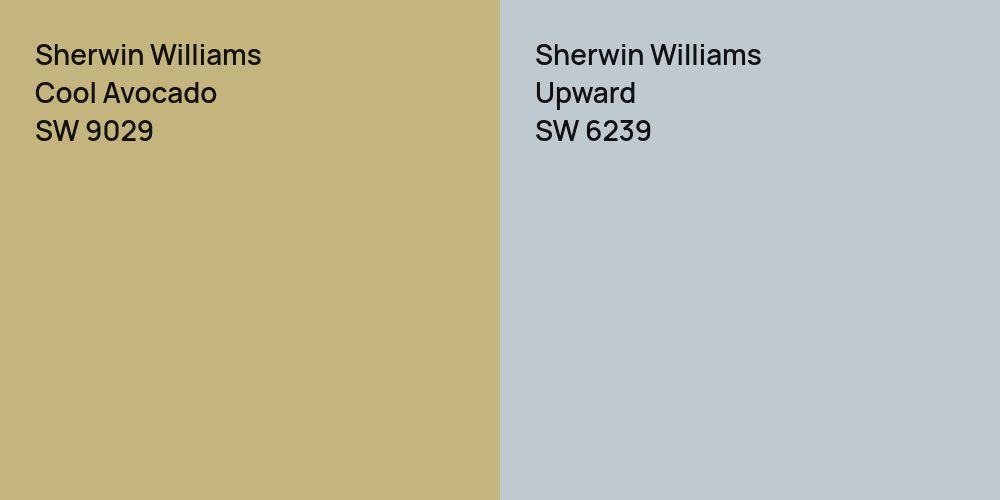 Sherwin Williams Cool Avocado vs. Sherwin Williams Upward