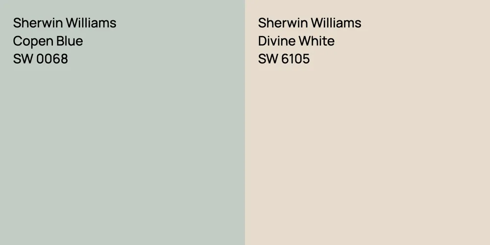 Sherwin Williams Copen Blue vs. Sherwin Williams Divine White