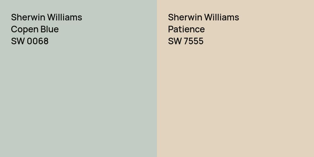 Sherwin Williams Copen Blue vs. Sherwin Williams Patience