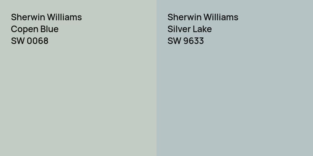 Sherwin Williams Copen Blue vs. Sherwin Williams Silver Lake