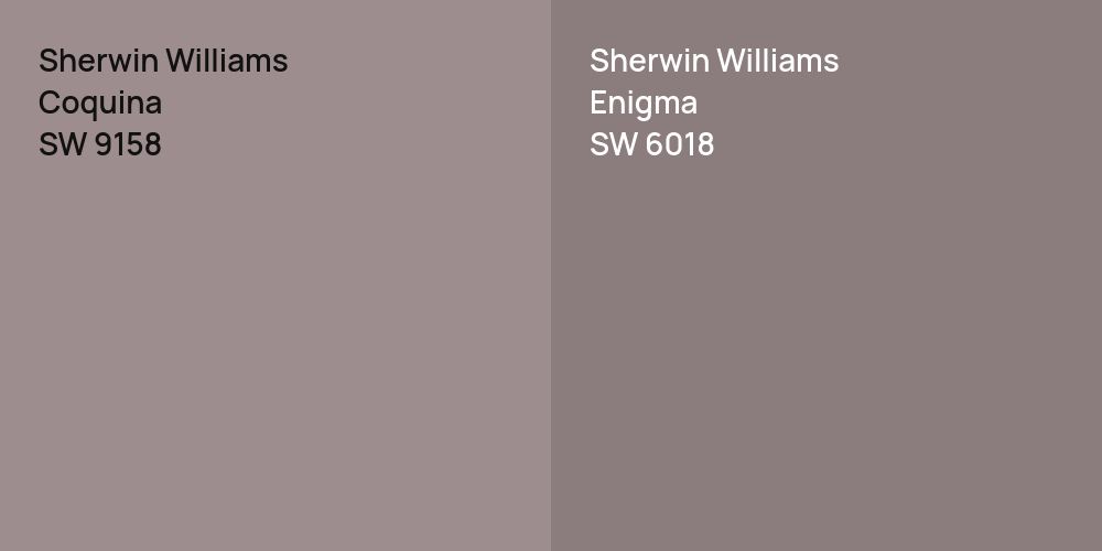 Sherwin Williams Coquina vs. Sherwin Williams Enigma