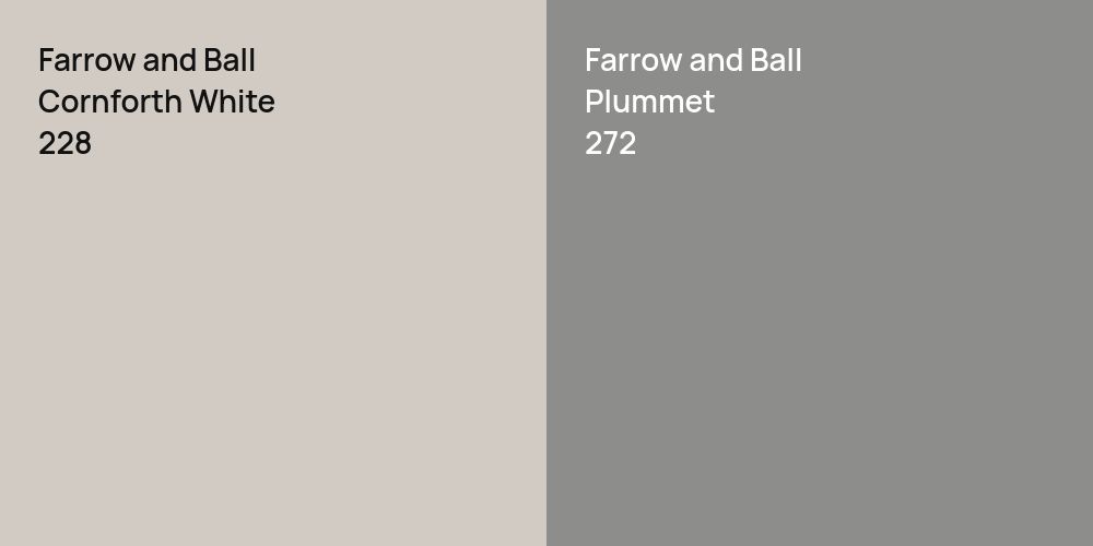 Farrow and Ball Cornforth White vs. Farrow and Ball Plummet