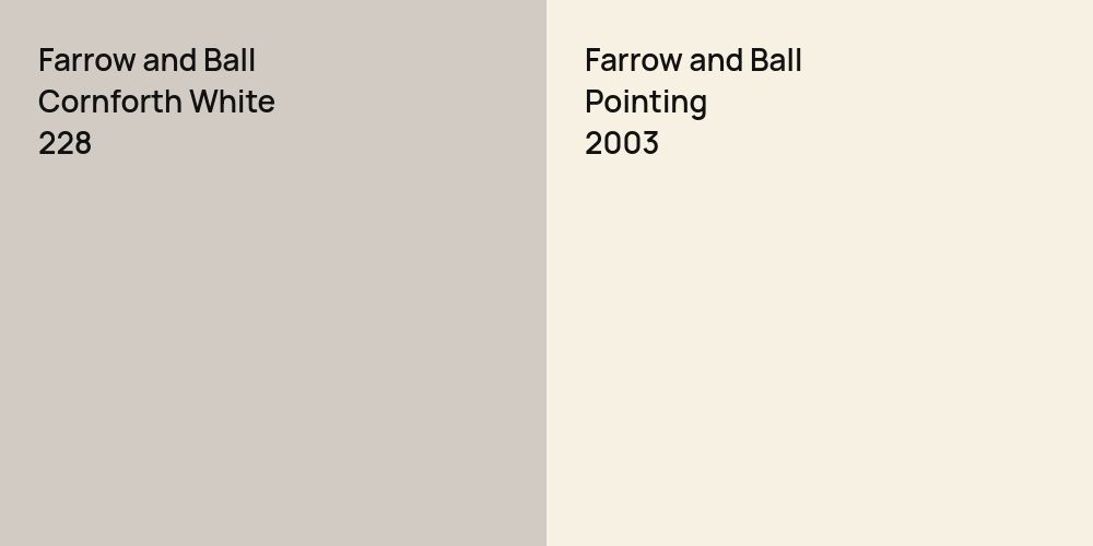 Farrow and Ball Cornforth White vs. Farrow and Ball Pointing