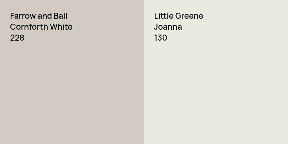 Farrow and Ball Cornforth White vs. Little Greene Joanna