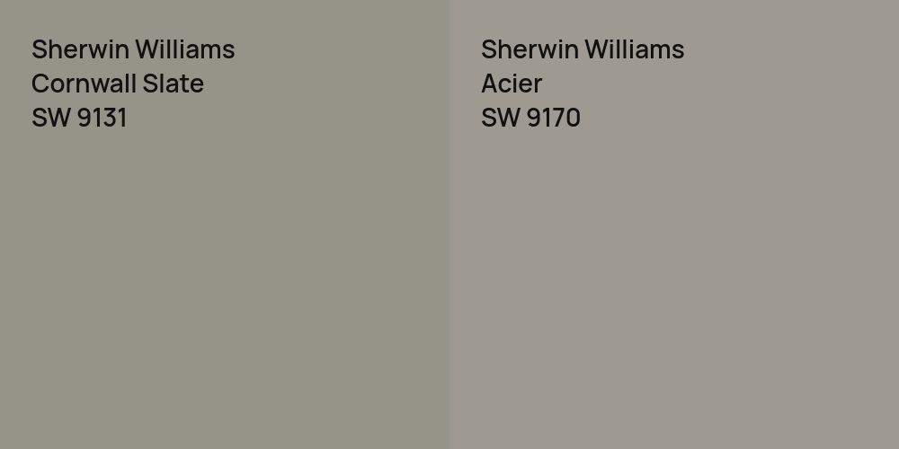 Sherwin Williams Cornwall Slate vs. Sherwin Williams Acier