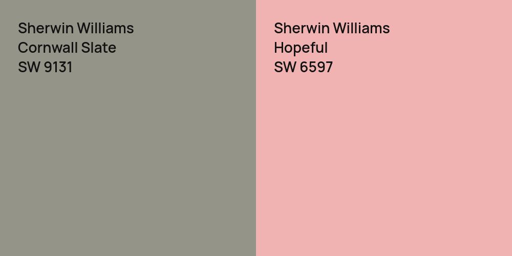 Sherwin Williams Cornwall Slate vs. Sherwin Williams Hopeful